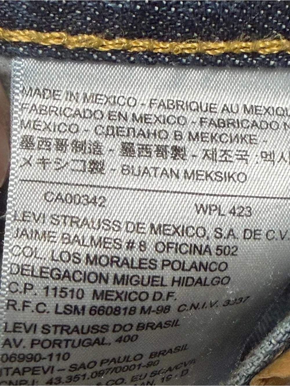 Levi’s men’s 505 36/34 denim jeans